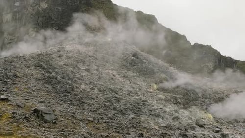 Active Volcano Sibayak Sumatra Indonesia
