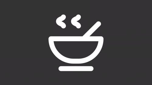 Hotel services white line animation