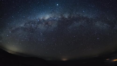 Starry Night Sky and Milky Way Galaxy