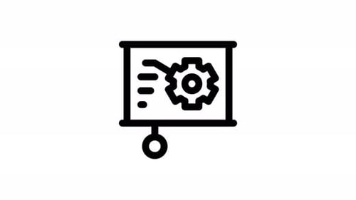 presentation line icon animation