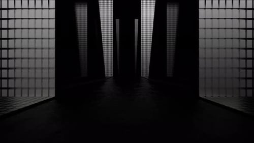 Black And White Cyberpunk Solar Panel Road Background Vj Loop In 4K