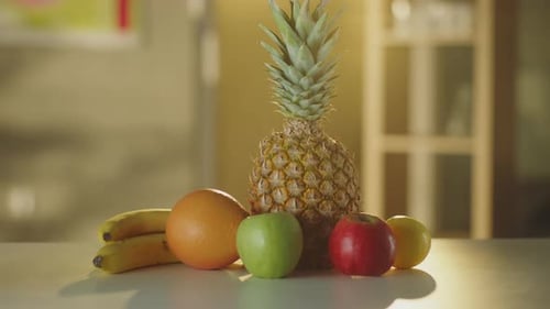 Vibrant Assortment of Fresh Fruits in Kitchen