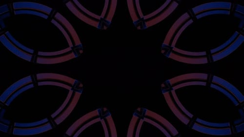 Glowing Neon Abstract Geometric Loop Background