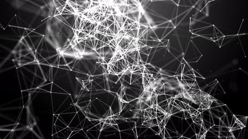 Schwarz-weißer Plexus mit Punkten, Linien