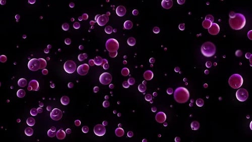 Floating Microscopic Purple Cells Science Loop Background