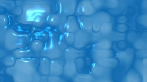 Abstract Blue Liquid Morphing Background Loop