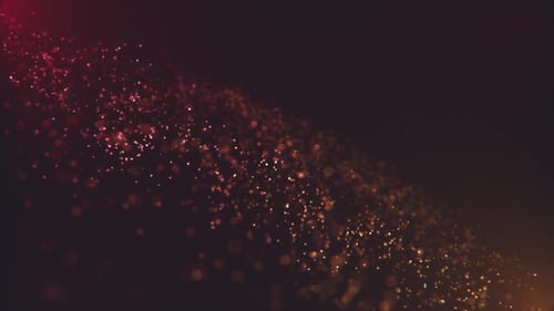 Warm Glowing Particle Wave Abstract Background