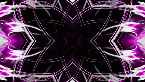 Blinking White Gradient Colorful Kaleidoscope Dj Loop Animation Background