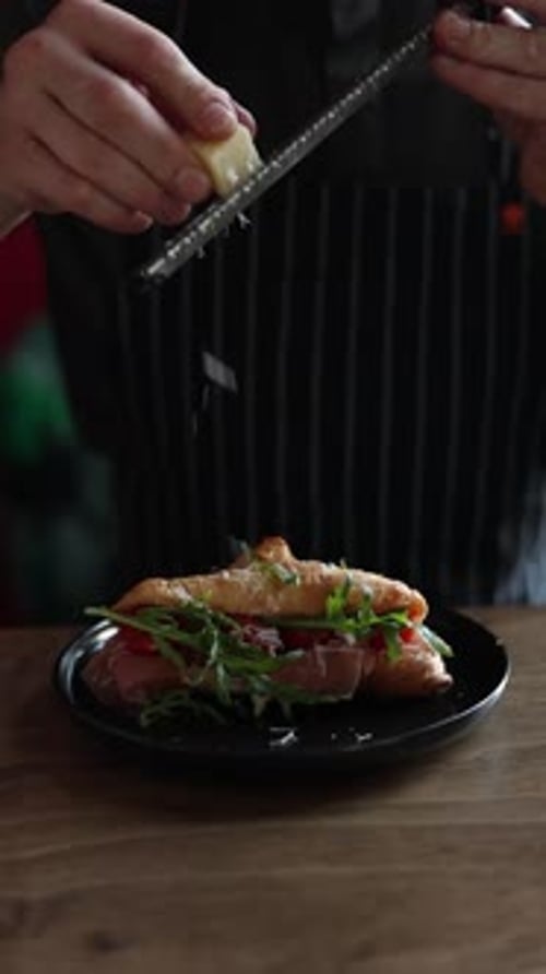 delicious bruschetta in the restaurant