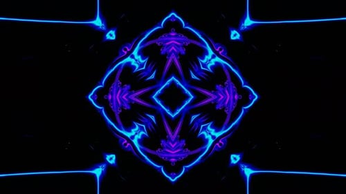 Blue Neon Kaleidoscope VJ Loop