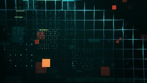 Abstract dark digital grid data communication technology background