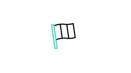 Animated Minimalist Flag Icon Reveal
