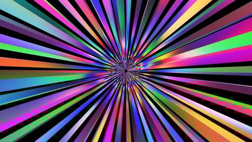 Abstrakter bunter Tunnel mit geometrischer Form - nahtlose Schleife