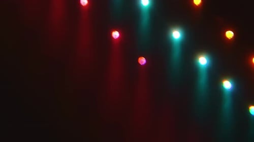 Abstract Blue and Red Spot Light with Smoke on Black Background