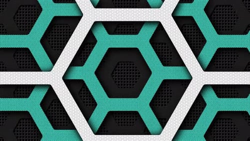 Looping Geometric Hexagon Pattern Background Animation