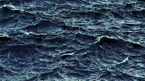 3D-Rendering wunderschöner Meereswellen während des Sturms