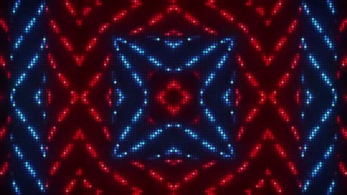 O padrão dinâmico de luz vermelha azul pulsa com energia para eventos