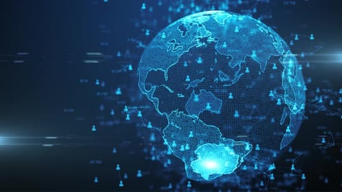 Digital Global Network Connections Background