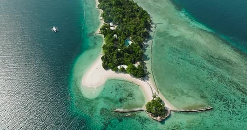 Beach Resort with White Sandy Beach in Samal Davao Philippines