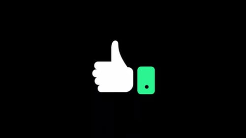 Clean Animated Thumbs Up Like Icon Button