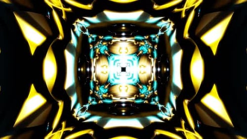 sci-fi rotate disco abstract background, music visualization on night club concert events