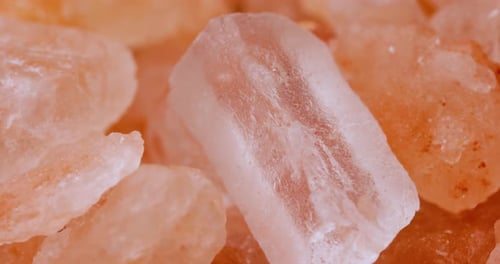 Himalayan pink salt Super Macro Close Up. Due mainly to marketing costs, pink Himalayan salt is up
