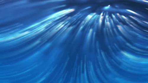 Abstract Blue Flowing Light Particle Background Animation