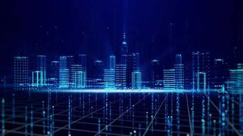 Digitale Smart City Holographie