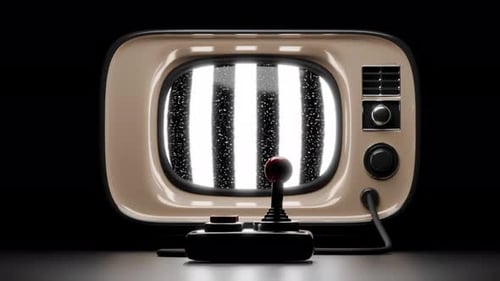 Retro Joystick 3D Loop Animation