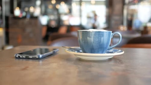 Late Coffee on Cafe Table