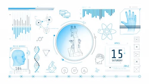 Dynamic Animation on the Theme of Microscopy and Biomedical Research