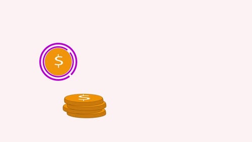 Flat Design Financial Growth and Investment Infographic Animation