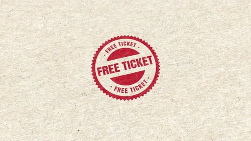 Free Ticket Round Stamp Press Animation