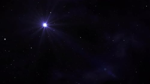 Animated Shining Starfield Background with Light Rays