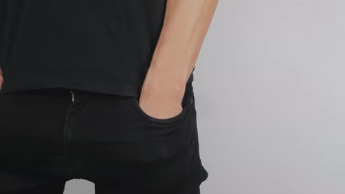 Close Up Man with Empties Pockets