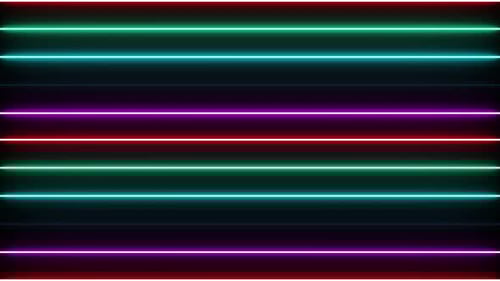 Abstract Animated Neon Horizontal Lines Background Loop