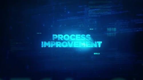 Digital Glitch Text Reveal for Process Improvement Title