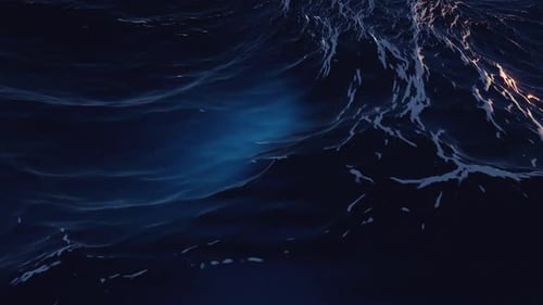 Fluid Abstract Ocean Waves Glowing Dynamic Background