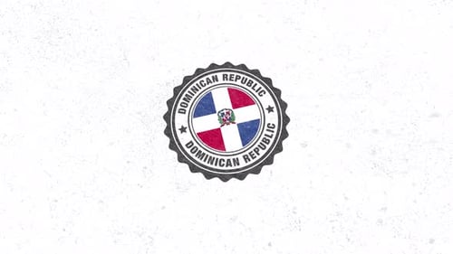 Dominican Republic Flag Seal Stamp Reveal