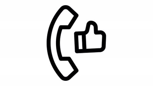 best customer experience line icon animation