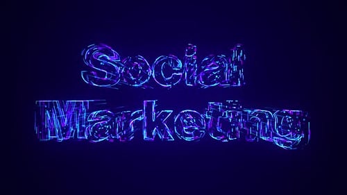 Futuristic Neon Social Marketing Text Reveal