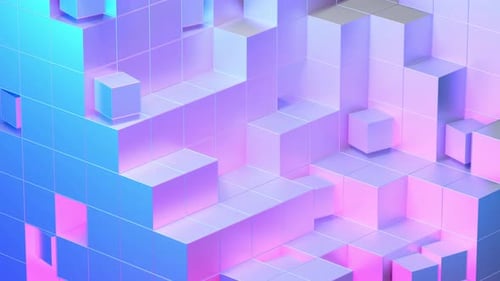 Colorful 3D Cubes Geometric Abstract Background