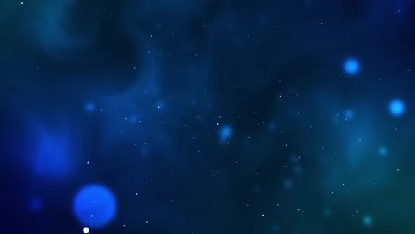 Cosmic Blue Glowing Particles Background Loop, Backgrounds Motion ...