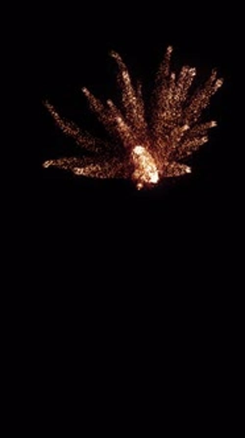 Fiery Orange Particle Burst Reveal Transition