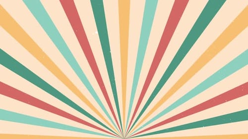 Retro-Sonnenburst-Hintergrund, Vintage-Strahlen, radiales Streifenmuster, gealterte Textur, warme Farben