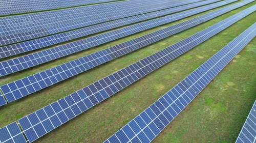 Solarkraftwerk im Sommer