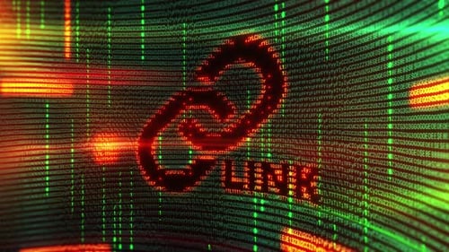 Futuristic Digital Link Icon Data Stream Reveal