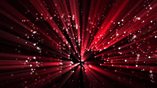 3d red light particles background