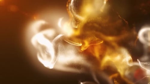 Fire Light Particles Motion Background Elegant Gold Sparks Flow Background