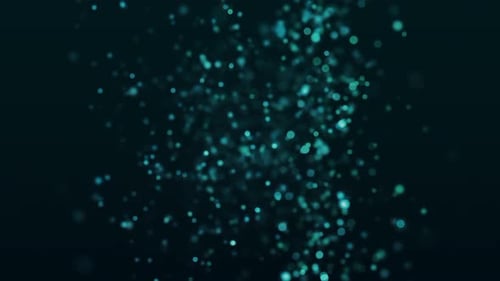 Green Glowing Particles Bokeh Effect Loop